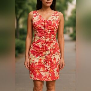 NWOT Colorful Floral Sleeveless Dress Small